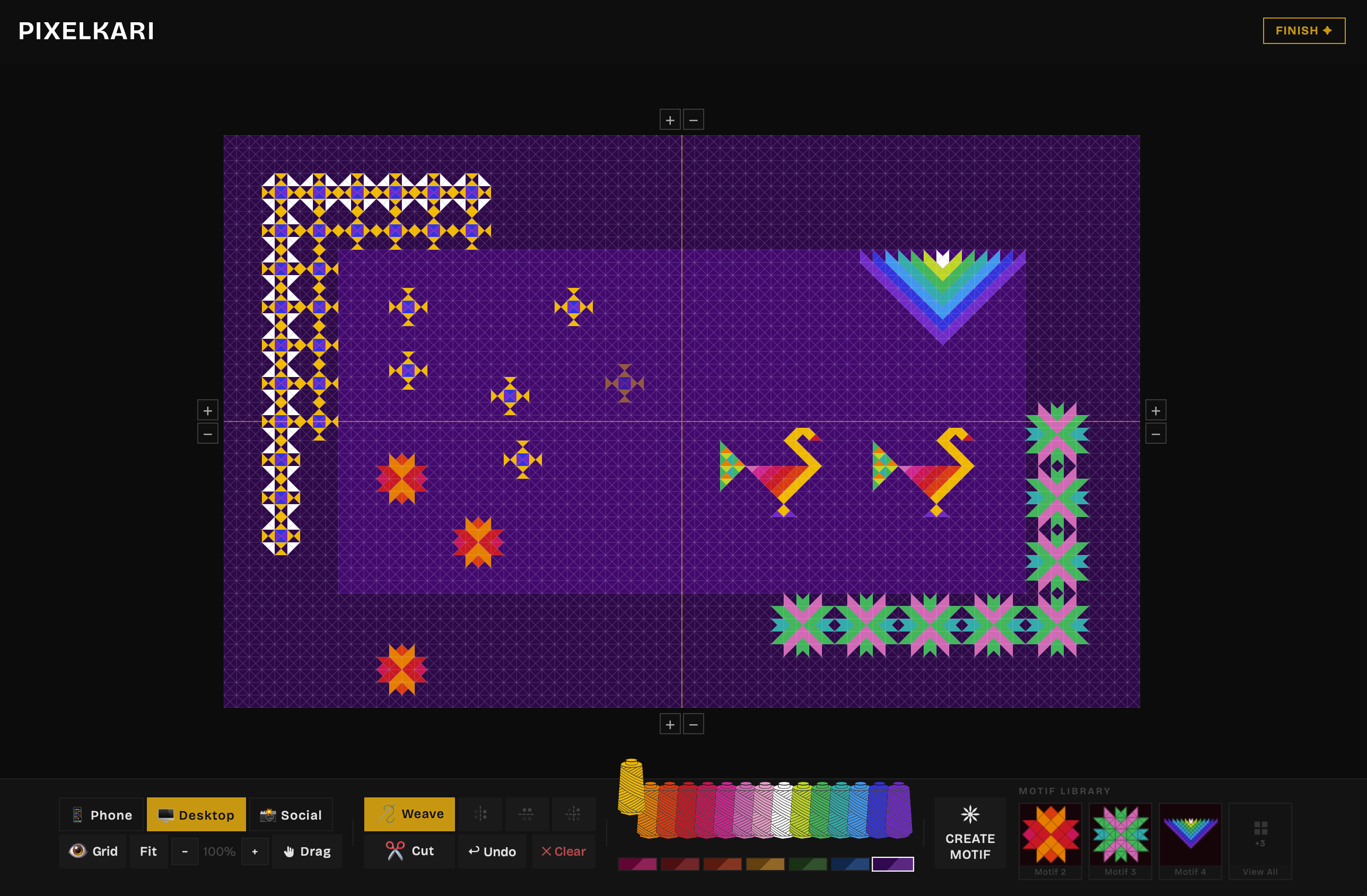 Pixelkari — design Phulkari embroidery patterns in your browser