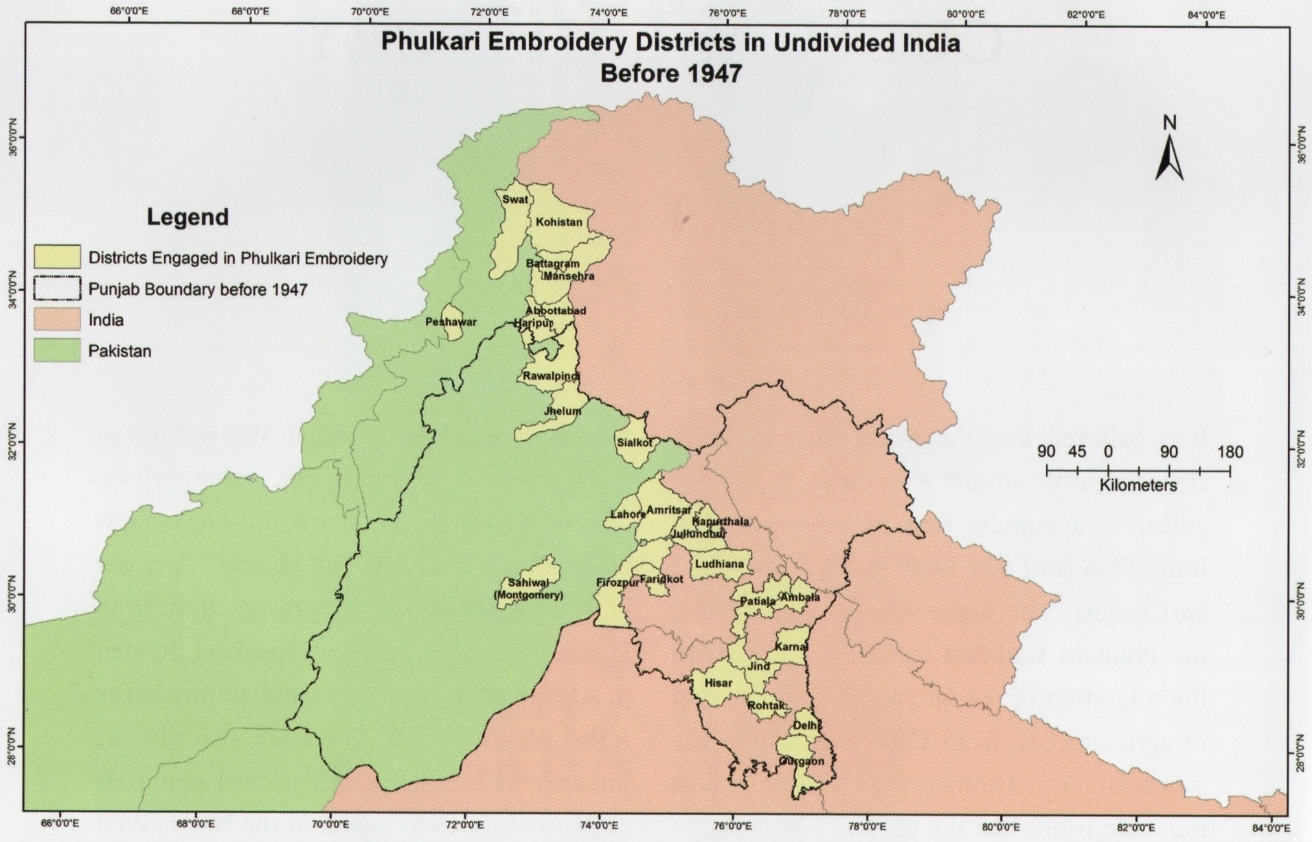 Phulkari geography and origins